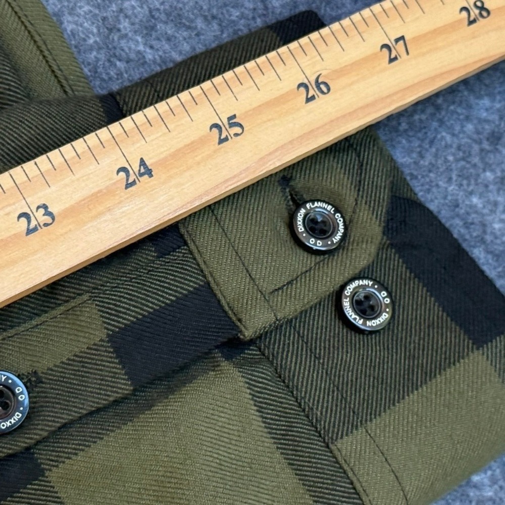 Dixxon Flannel Company The OD Green Black Buffalo Check Button Up Shirt Mens M - Picture 8 of 9